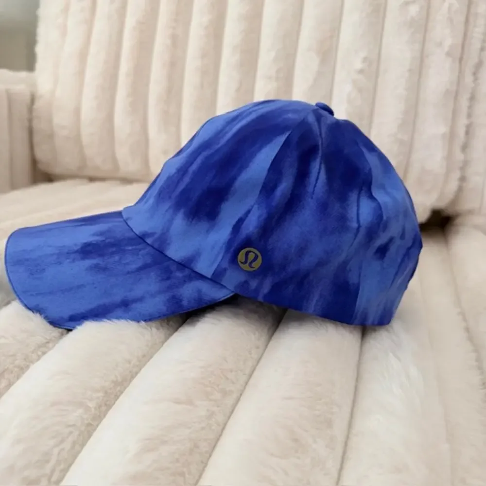 Lululemon Fast Free Run Baseball Cap Women's O/S Blue Game Day‎ Tie Dye Athletic